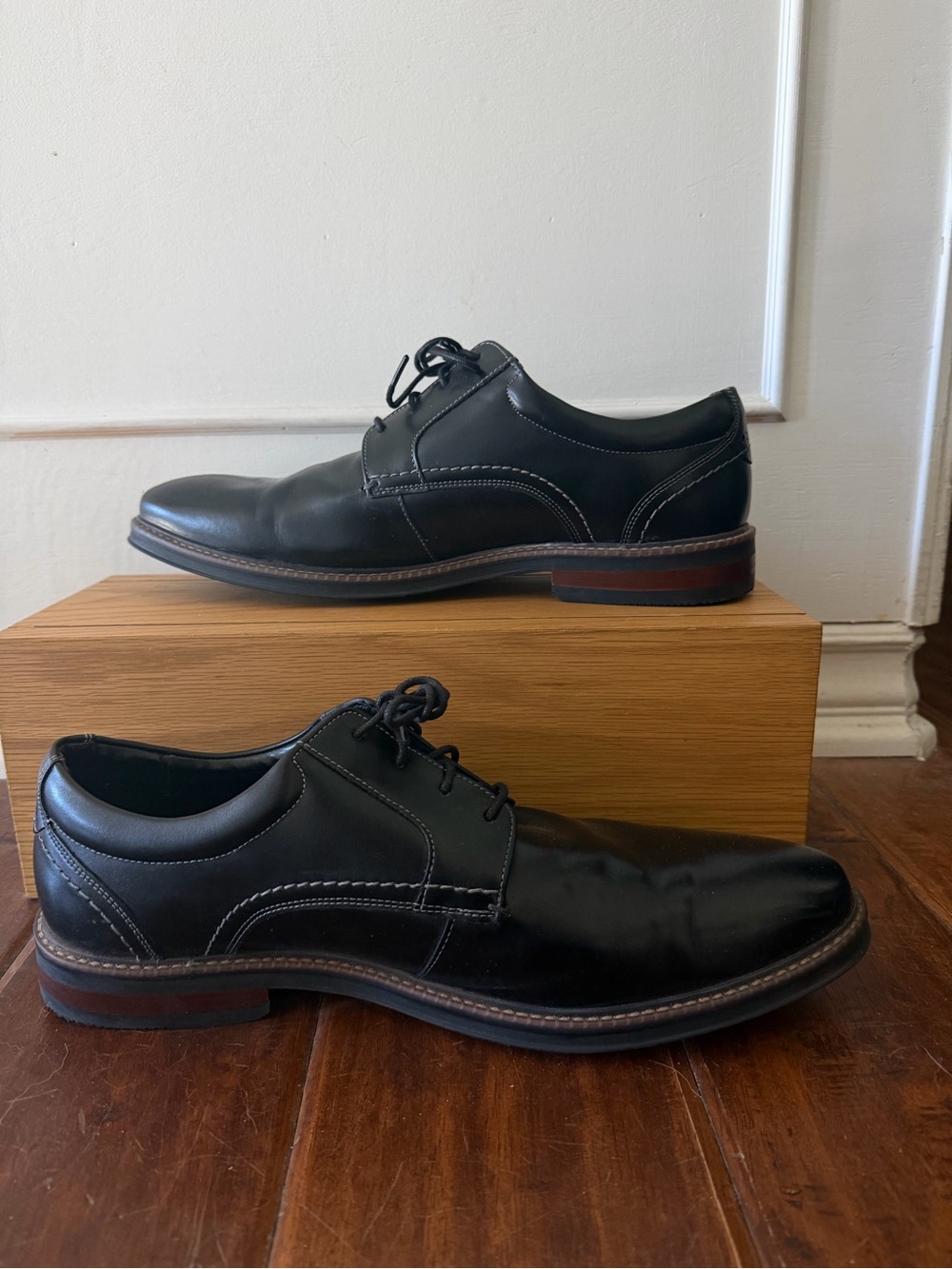 Nunn Bush Black Leather Lace-Up Derbys by men’s dress shoes sz 13
